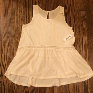 Old navy white tank top size youth medium